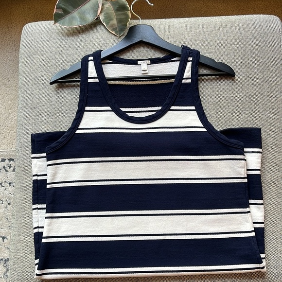 🎾 J. Crew Navy & White Tennis Stripe Racerback Mini Tank Dress , Size: S - Picture 8 of 16